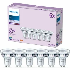 Luminaires Philips Philips Classic Lot de 6 LED GU10 4,6 watt 4000 kelvin 390 lumen