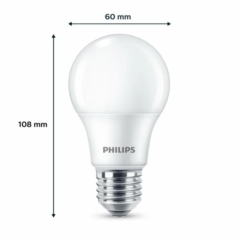 Luminaires Philips Philips Classic Lot de 2 LED E27 8 watt 2700 kelvin 806 lumen