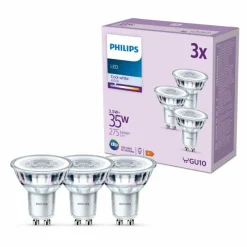 Luminaires Philips Philips Classic Lot de 3 LED GU10 3,5 watt 4000 kelvin 275 lumen