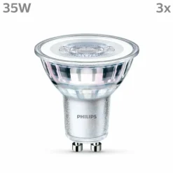 Luminaires Philips Philips Classic Lot de 3 LED GU10 3,5 watt 4000 kelvin 275 lumen