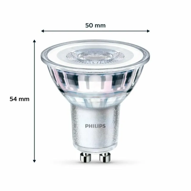 Luminaires Philips Philips Classic Lot de 3 LED GU10 3,5 watt 4000 kelvin 275 lumen
