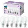 Luminaires Philips Philips Classic Lot de 6 LED E27 4,9 watt 2700 kelvin 470 lumen