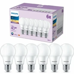 Luminaires Philips Philips Classic Lot de 6 LED E27 4,9 watt 2700 kelvin 470 lumen