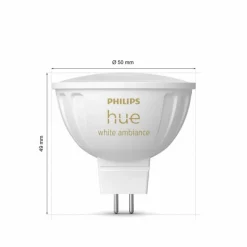 Luminaires Philips Philips Hue Lot de 2 LED GU5.3 6,3 Watt 2000-6500 Kelvin 400 Lumen