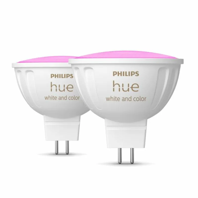 Luminaires Philips Philips Hue Lot de 2 LED GU5.3 6,3 Watt 2000-6500 Kelvin 400 Lumen