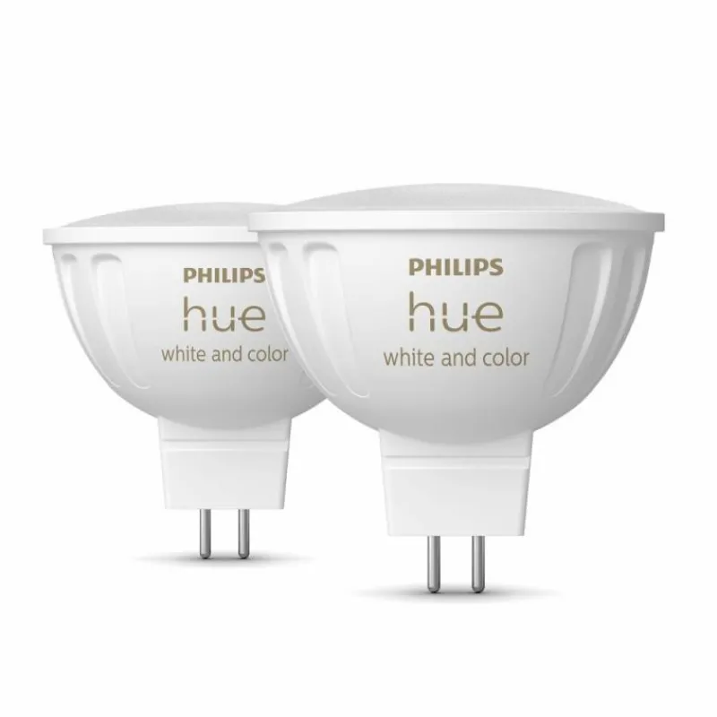 Luminaires Philips Philips Hue Lot de 2 LED GU5.3 6,3 Watt 2000-6500 Kelvin 400 Lumen