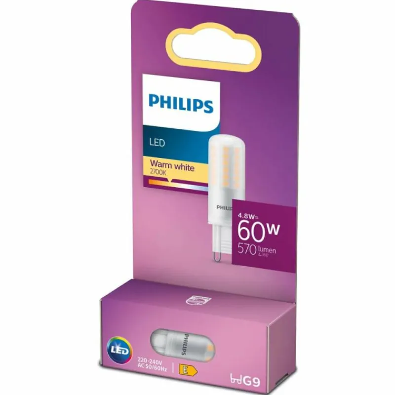 Luminaires Philips Philips LED G9 4,8 Watt 2700 Kelvin 570 Lumen