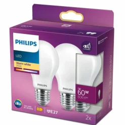 Luminaires Philips Philips 2x LED E27 7 Watt 2700 Kelvin 806 Lumen