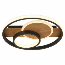 Lampes En Bois-Luminaires Globo Lighting Pikara Plafonnier LED Couleur bois, 1 lumière