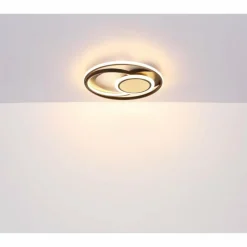 Lampes En Bois-Luminaires Globo Lighting Pikara Plafonnier LED Couleur bois, 1 lumière