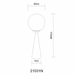 Luminaires Globo Lighting Pinapl Lampe à poser Nickel mat, 1 lumière