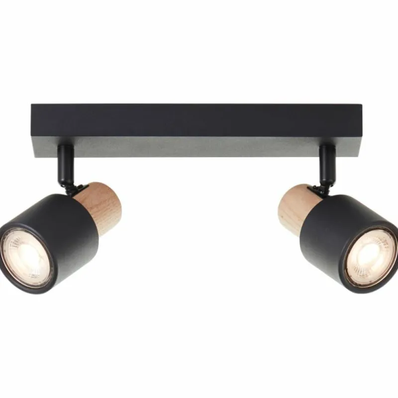 Luminaires Scandinaves-Luminaires Brilliant Pini Spot de plafond Noir, 2 lumières