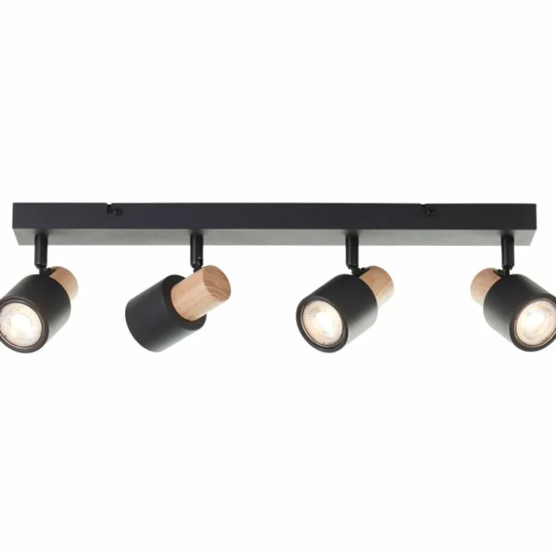 Luminaires Scandinaves-Luminaires Brilliant Pini Spot de plafond Noir, 4 lumières