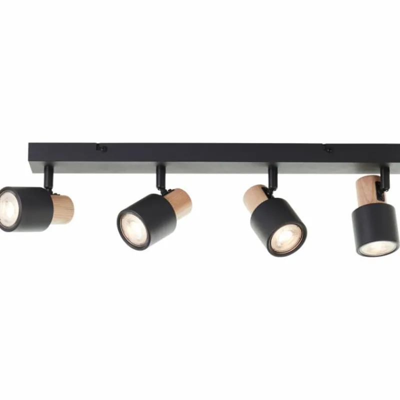 Luminaires Scandinaves-Luminaires Brilliant Pini Spot de plafond Noir, 4 lumières