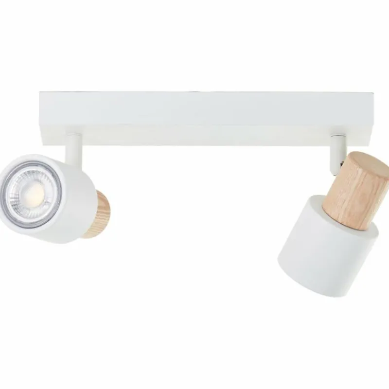 Luminaires Scandinaves-Luminaires Brilliant Pini Spot de plafond Blanc, 2 lumières
