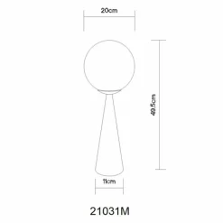 Luminaires Globo Lighting Pinpal Lampe à poser Laiton, 1 lumière