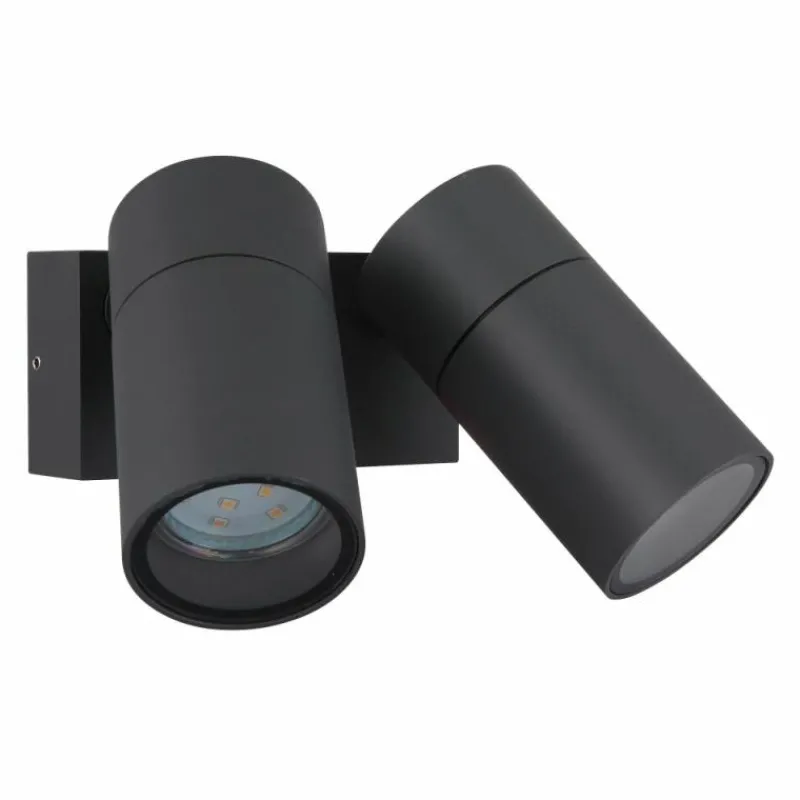 Luminaires Globo Lighting Piper Luminaire extérieur Anthracite, Noir, 2 lumières