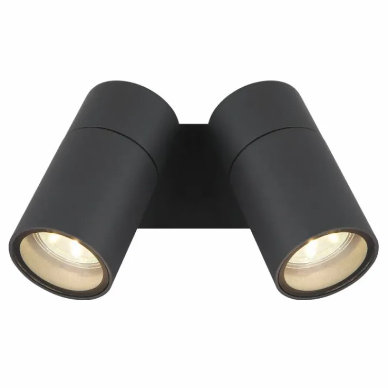 Luminaires Globo Lighting Piper Luminaire extérieur Anthracite, Noir, 2 lumières