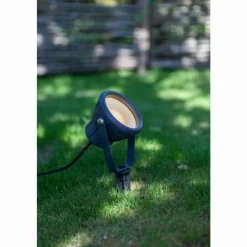 Luminaires Lutec pique de terre Lutec MINI LETO LED Anthracite, 1 lumière, Changeur de couleurs