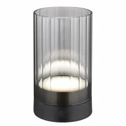 Suspension Verre Fumé-Luminaires Globo Lighting Pixy Lampe à poser LED Noir, 1 lumière