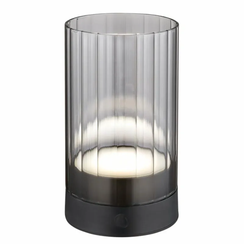 Suspension Verre Fumé-Luminaires Globo Lighting Pixy Lampe à poser LED Noir, 1 lumière