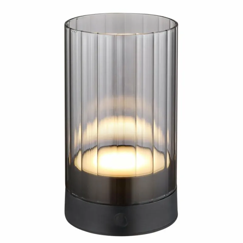 Suspension Verre Fumé-Luminaires Globo Lighting Pixy Lampe à poser LED Noir, 1 lumière