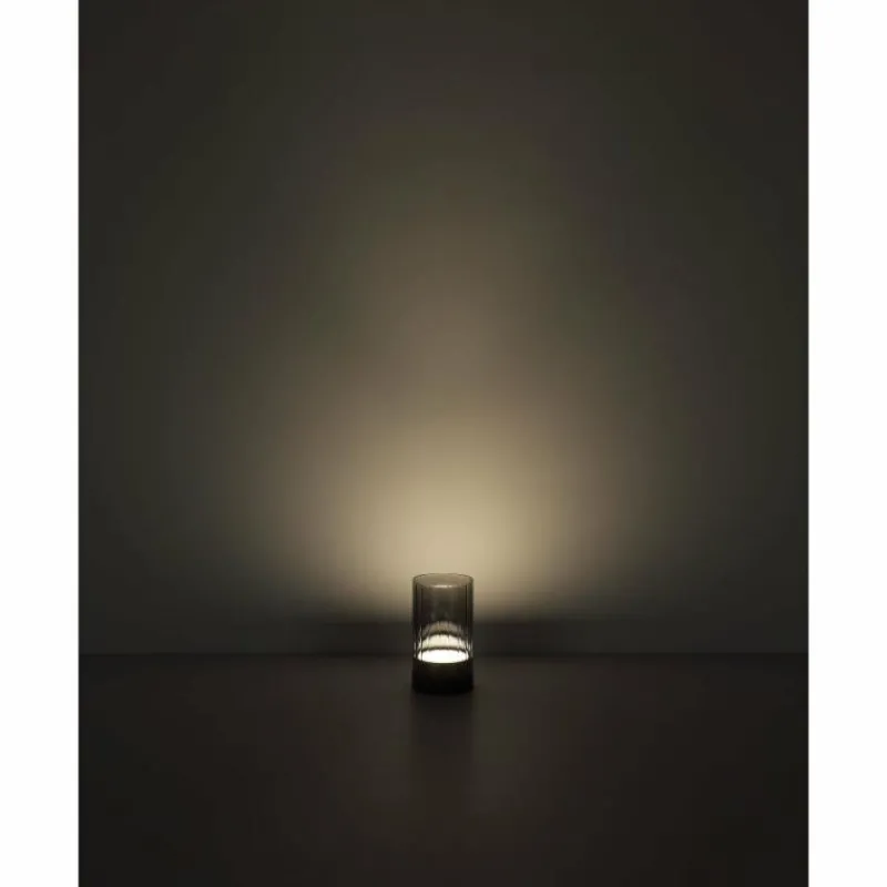 Suspension Verre Fumé-Luminaires Globo Lighting Pixy Lampe à poser LED Noir, 1 lumière