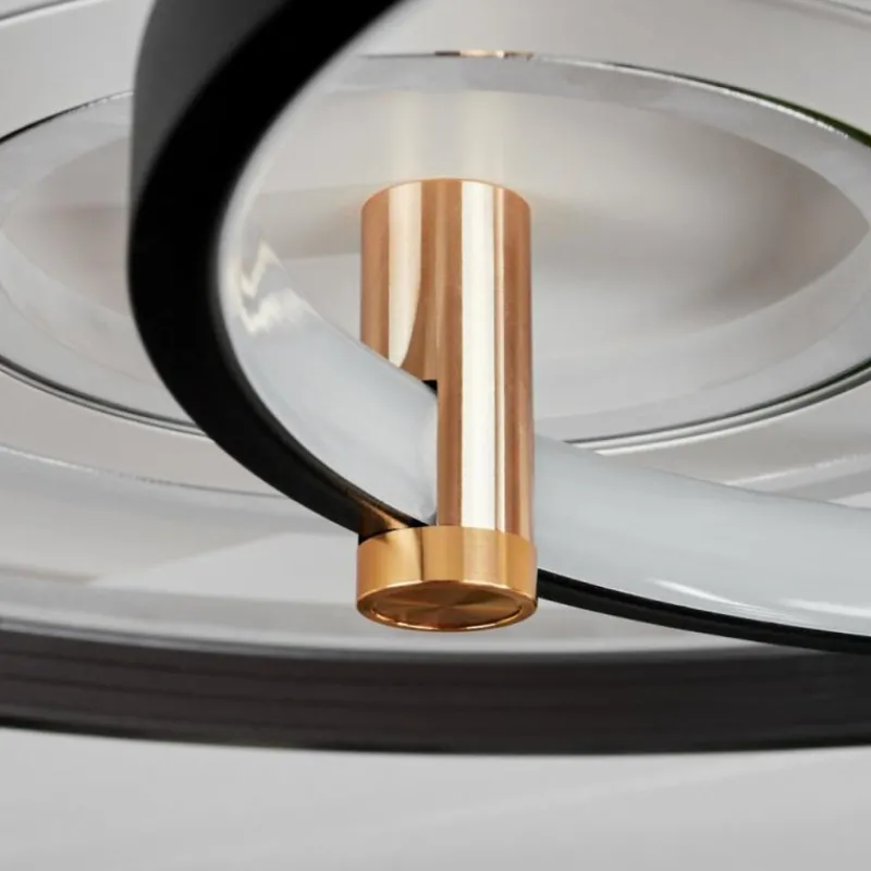 Lampes Dorées-hofstein Plafonnier Agordela LED Or, Blanc, 1 lumière