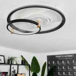 Lampes Dorées-hofstein Plafonnier Agordela LED Or, Blanc, 1 lumière