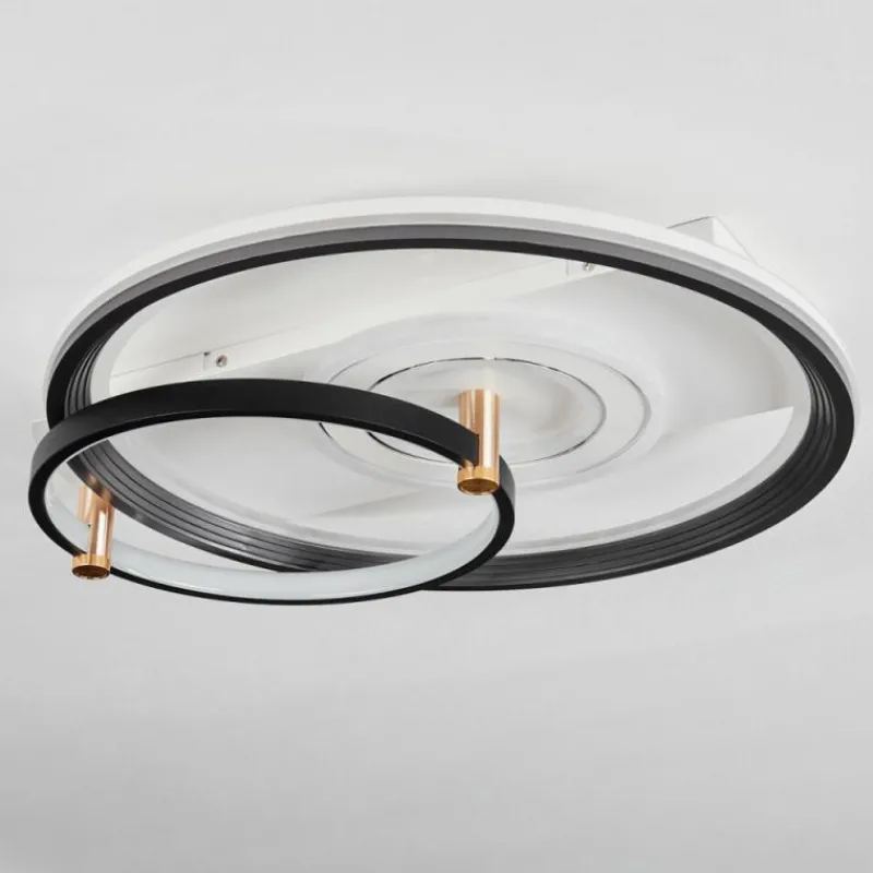 Lampes Dorées-hofstein Plafonnier Agordela LED Or, Blanc, 1 lumière