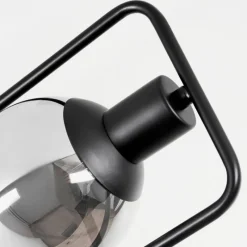 Suspension Verre Fumé-hofstein Plafonnier Agropoli Noir, 2 lumières