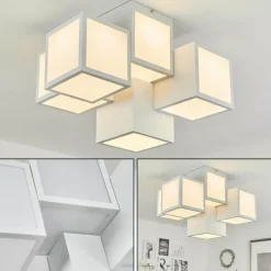 hofstein Plafonnier Allonville LED Blanc, 1 lumière