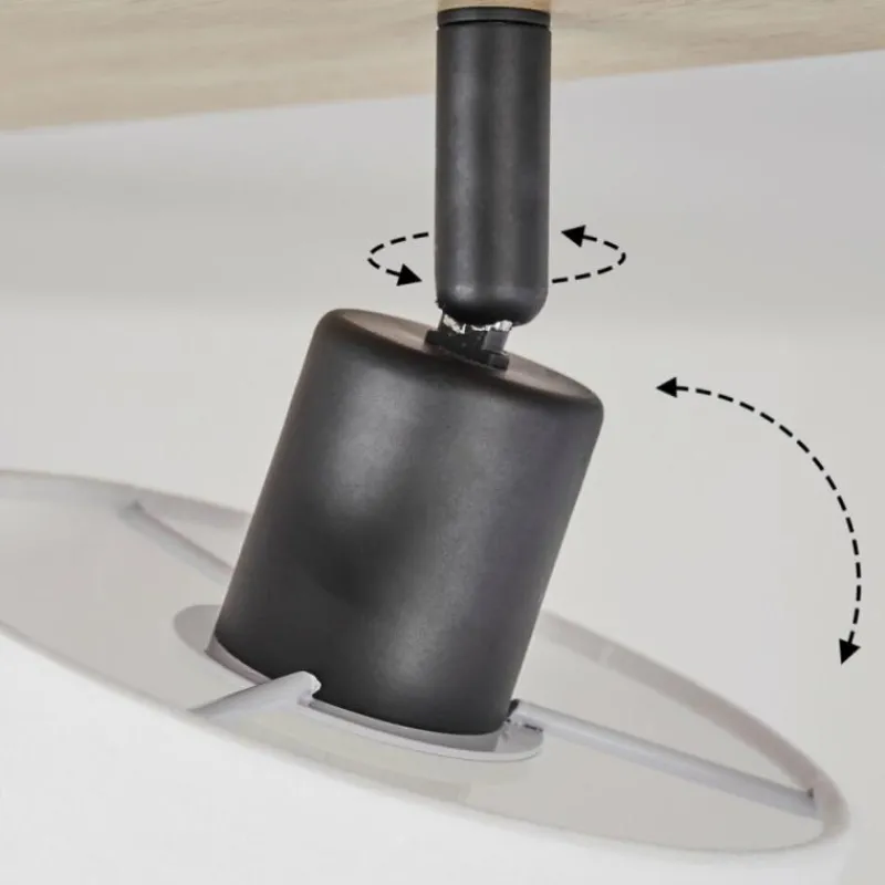 Lampes En Tissu-hofstein Plafonnier Alsen Bois clair, Noir, 3 lumières