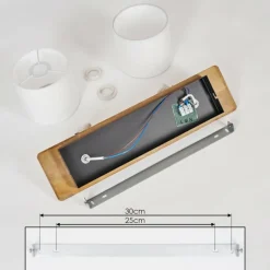 Lampes En Tissu-hofstein Plafonnier Alsen Bois foncé, Noir, 2 lumières