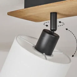 Lampes En Tissu-hofstein Plafonnier Alsen Bois foncé, Noir, 2 lumières