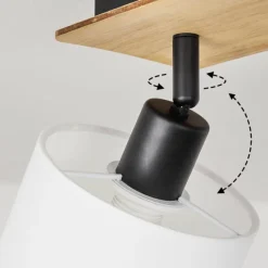 Lampes En Tissu-hofstein Plafonnier Alsen Écru, Noir, 3 lumières