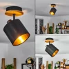 Lampes En Tissu-hofstein Plafonnier Alsen Écru, Noir, 1 lumière