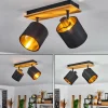 Lampes En Tissu-hofstein Plafonnier Alsen Écru, Noir, 2 lumières