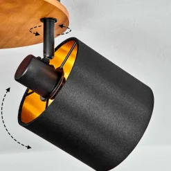 Lampes En Tissu-hofstein Plafonnier Alsen Écru, Noir, 3 lumières