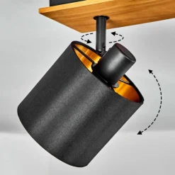 Lampes En Tissu-hofstein Plafonnier Alsen Écru, Noir, 4 lumières