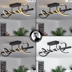 hofstein Plafonnier Alvarim LED Noir, 1 lumière