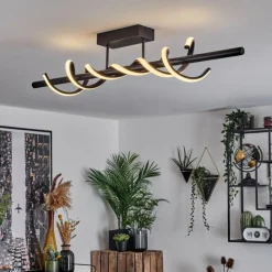 hofstein Plafonnier Alvarim LED Noir, 1 lumière