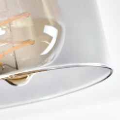 Suspension Verre Fumé-hofstein Plafonnier Amignon Noir, 1 lumière