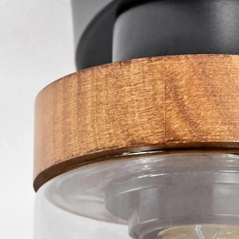 Suspension Verre Fumé-hofstein Plafonnier Amignon Noir, 3 lumières