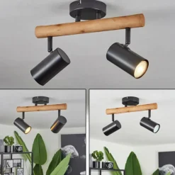 hofstein Plafonnier Arbrentin Écru, Noir, 2 lumières