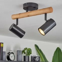 hofstein Plafonnier Arbrentin Écru, Noir, 2 lumières