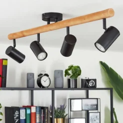 hofstein Plafonnier Arbrentin Écru, Noir, 4 lumières