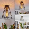 Lampes Industrielles-hofstein Plafonnier Arrawarra Écru, Noir, 1 lumière