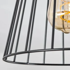 Lampes Industrielles-hofstein Plafonnier Arrawarra Écru, Noir, 1 lumière