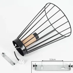 Lampes Industrielles-hofstein Plafonnier Arrawarra Écru, Noir, 1 lumière